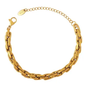 سوار سلسلة من الفولاذ المقاوم للصدأ بتصميم عصري مخصص -  Personalized Fashion Stainless Steel Bracelet Waterproof Chain Bracelet