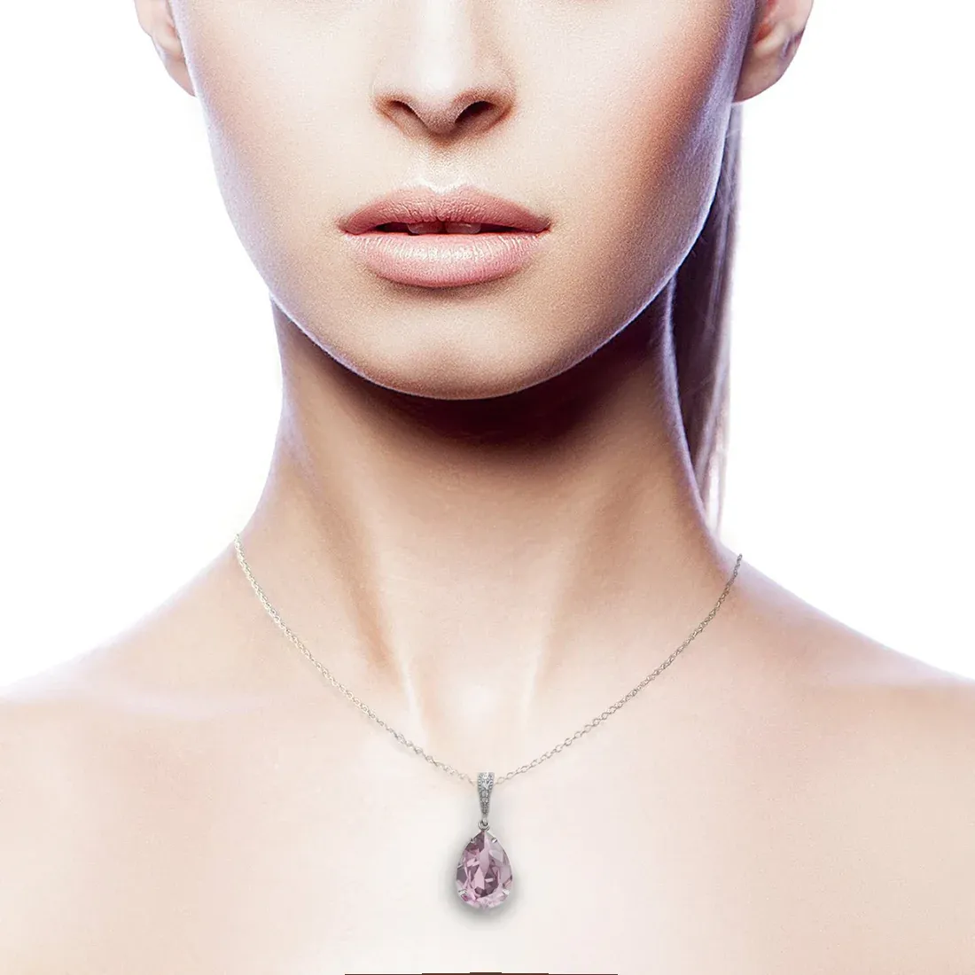 Alexandrite Crystal Teardrop Necklace