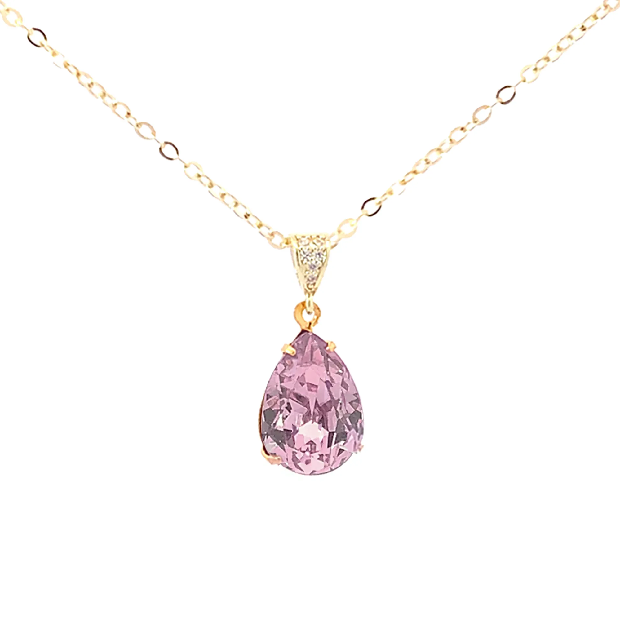 Alexandrite Crystal Teardrop Necklace