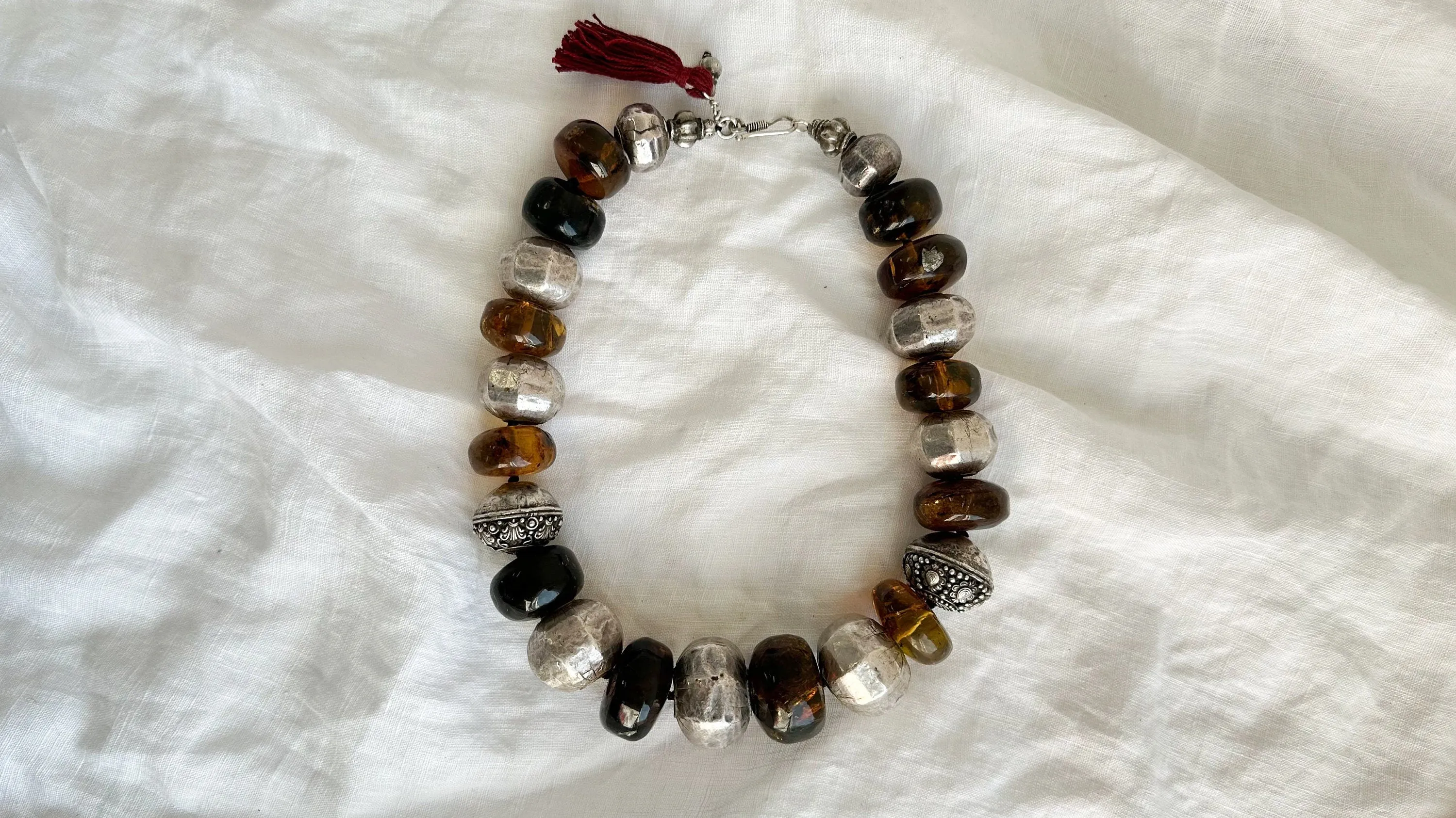 Amber Necklace and Sterling. Mexican Amber. Dramatic and Gorgeous! IN COMPLIANCE with Etsy Regulations