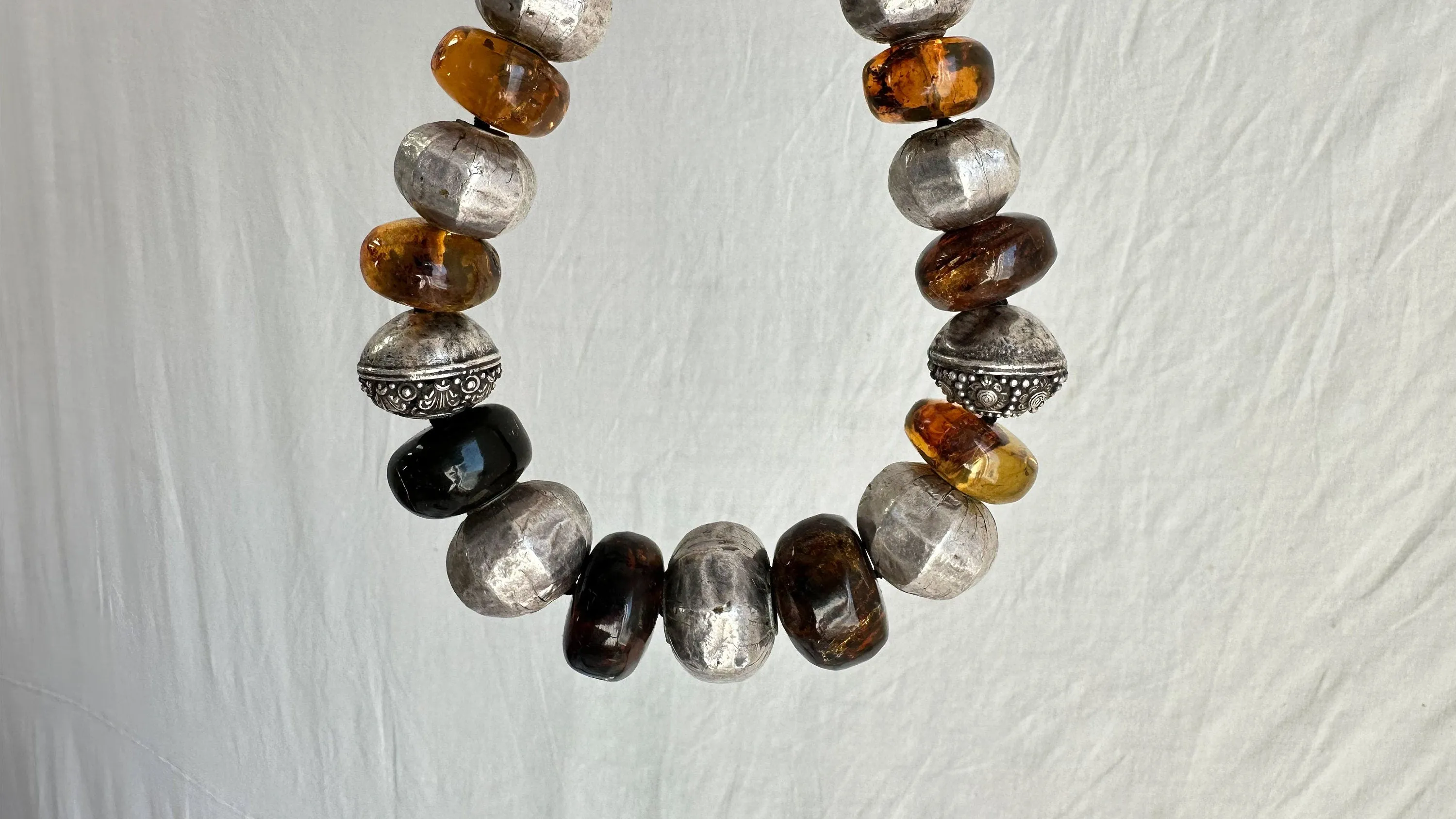 Amber Necklace and Sterling. Mexican Amber. Dramatic and Gorgeous! IN COMPLIANCE with Etsy Regulations