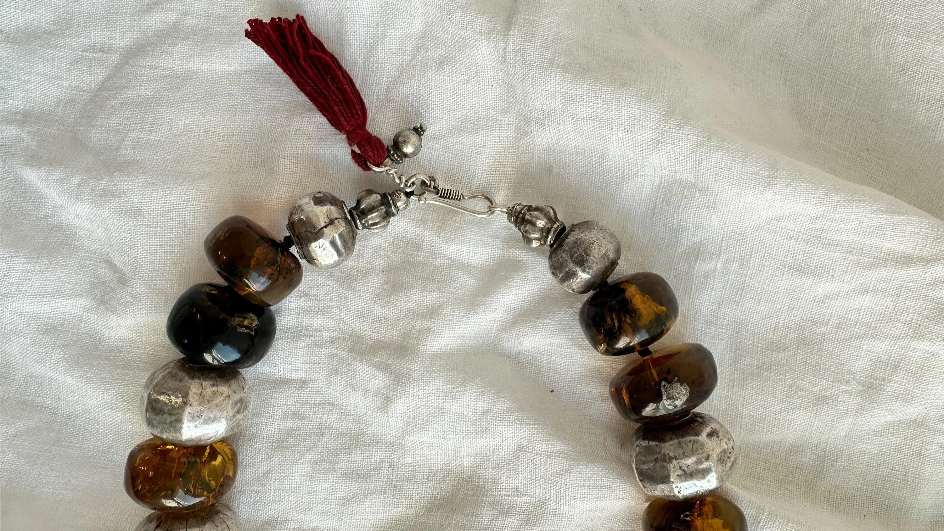 Amber Necklace and Sterling. Mexican Amber. Dramatic and Gorgeous! IN COMPLIANCE with Etsy Regulations
