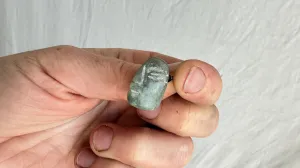Ancient Jade Face Pendant Necklace. Zapotec. 1433