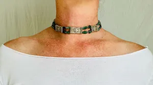Ancient Roman Glass Choker Necklace. 2572