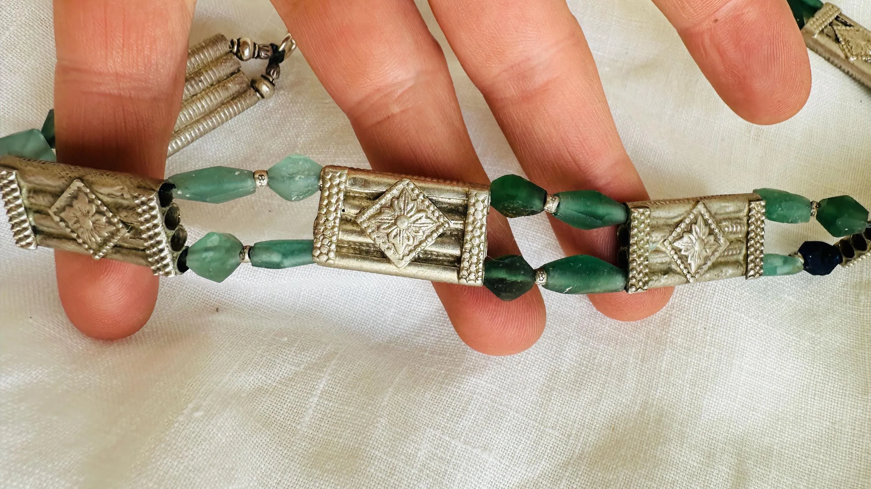 Ancient Roman Glass Choker Necklace. 2572