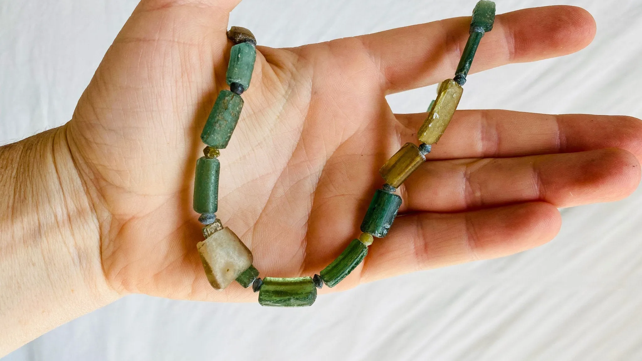 Ancient Roman Glass Necklace. 0314