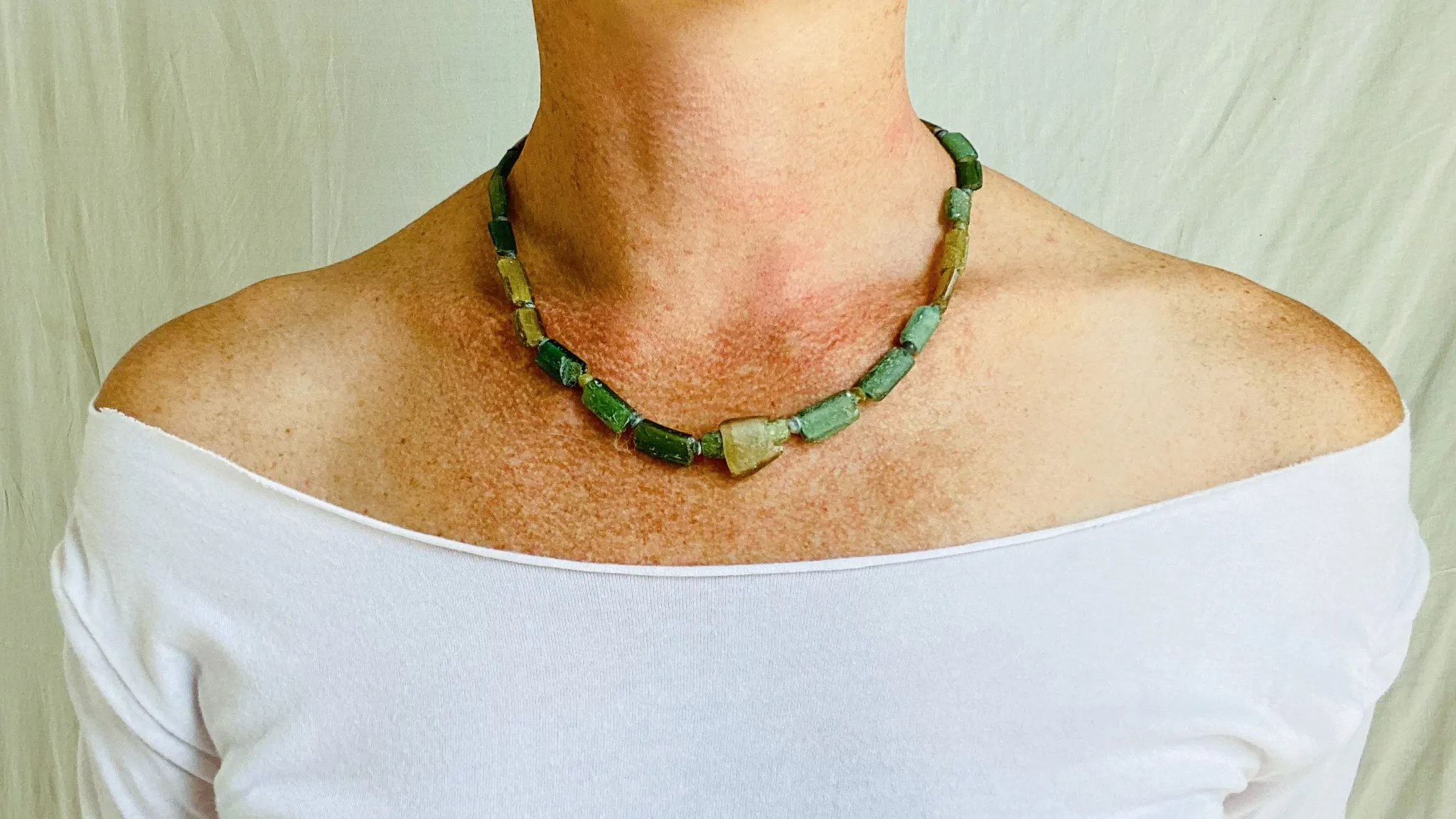 Ancient Roman Glass Necklace. 0314