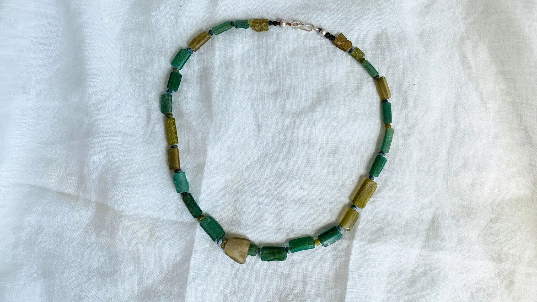 Ancient Roman Glass Necklace. 0314