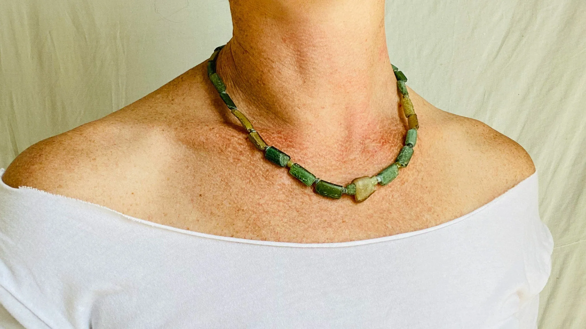 Ancient Roman Glass Necklace. 0314