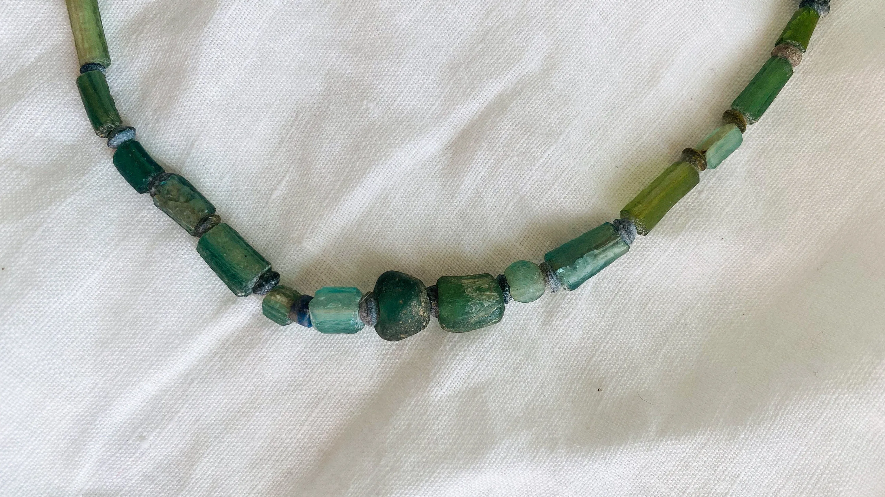 Ancient Roman Glass Necklace. 0326