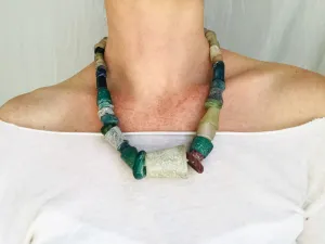 Ancient Roman Glass Necklace.