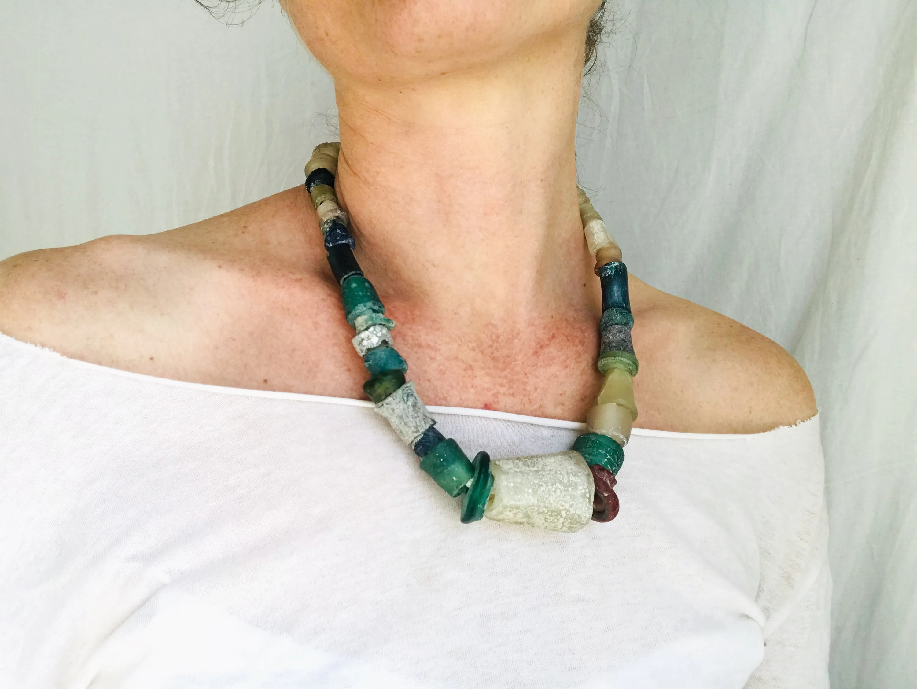 Ancient Roman Glass Necklace.