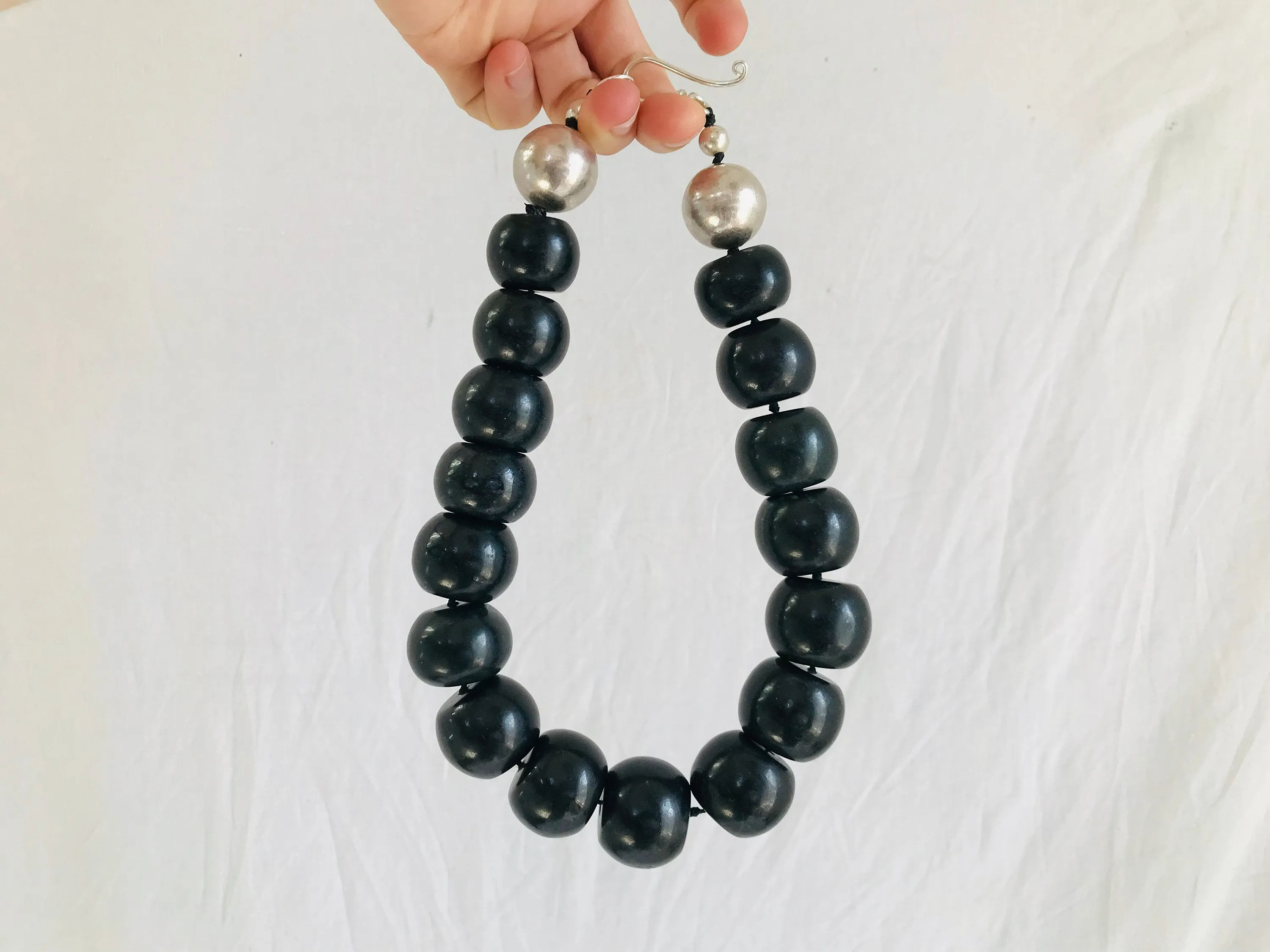 Black Jade Necklace. Mayan Black Jade.