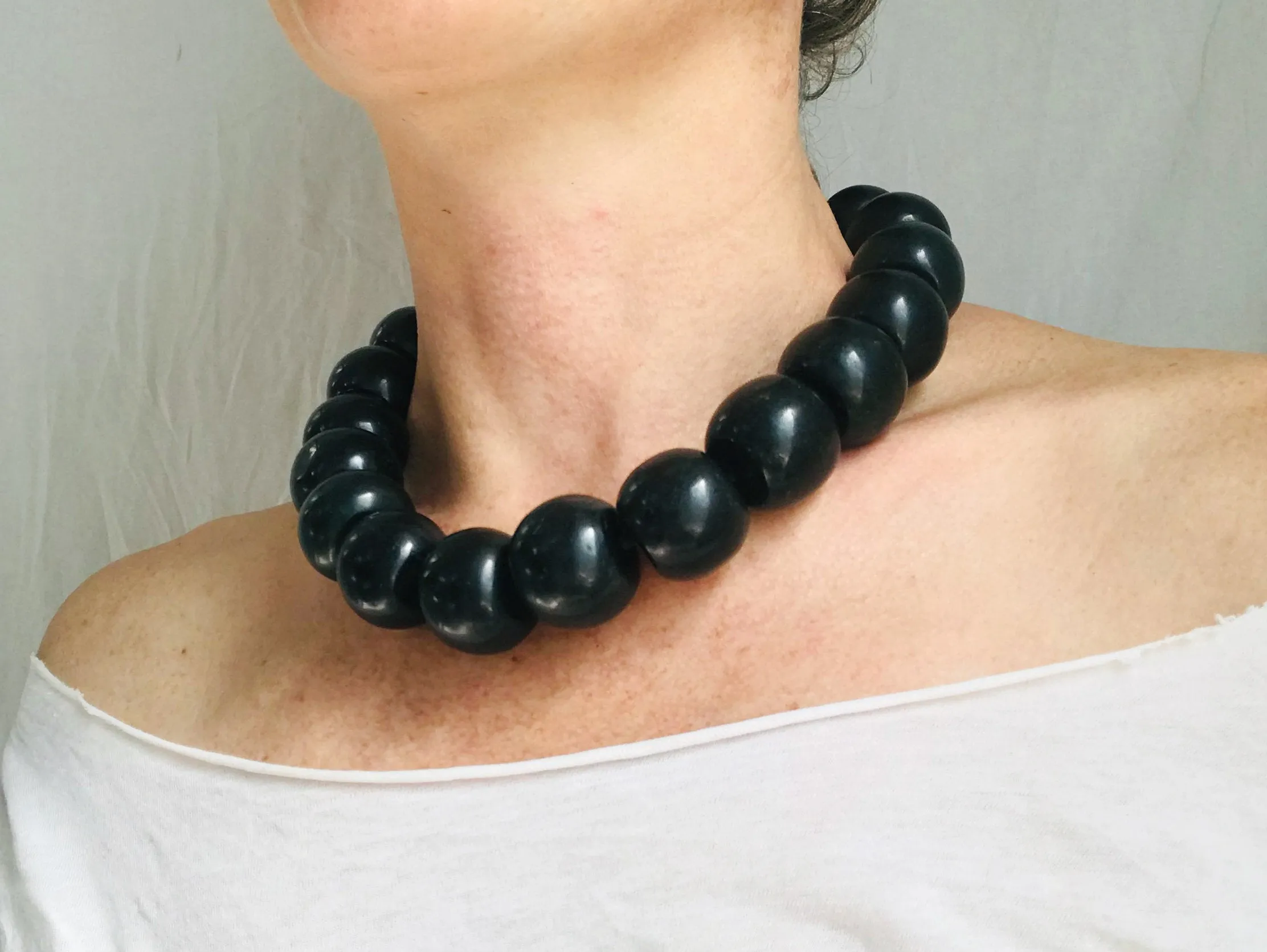 Black Jade Necklace. Mayan Black Jade.