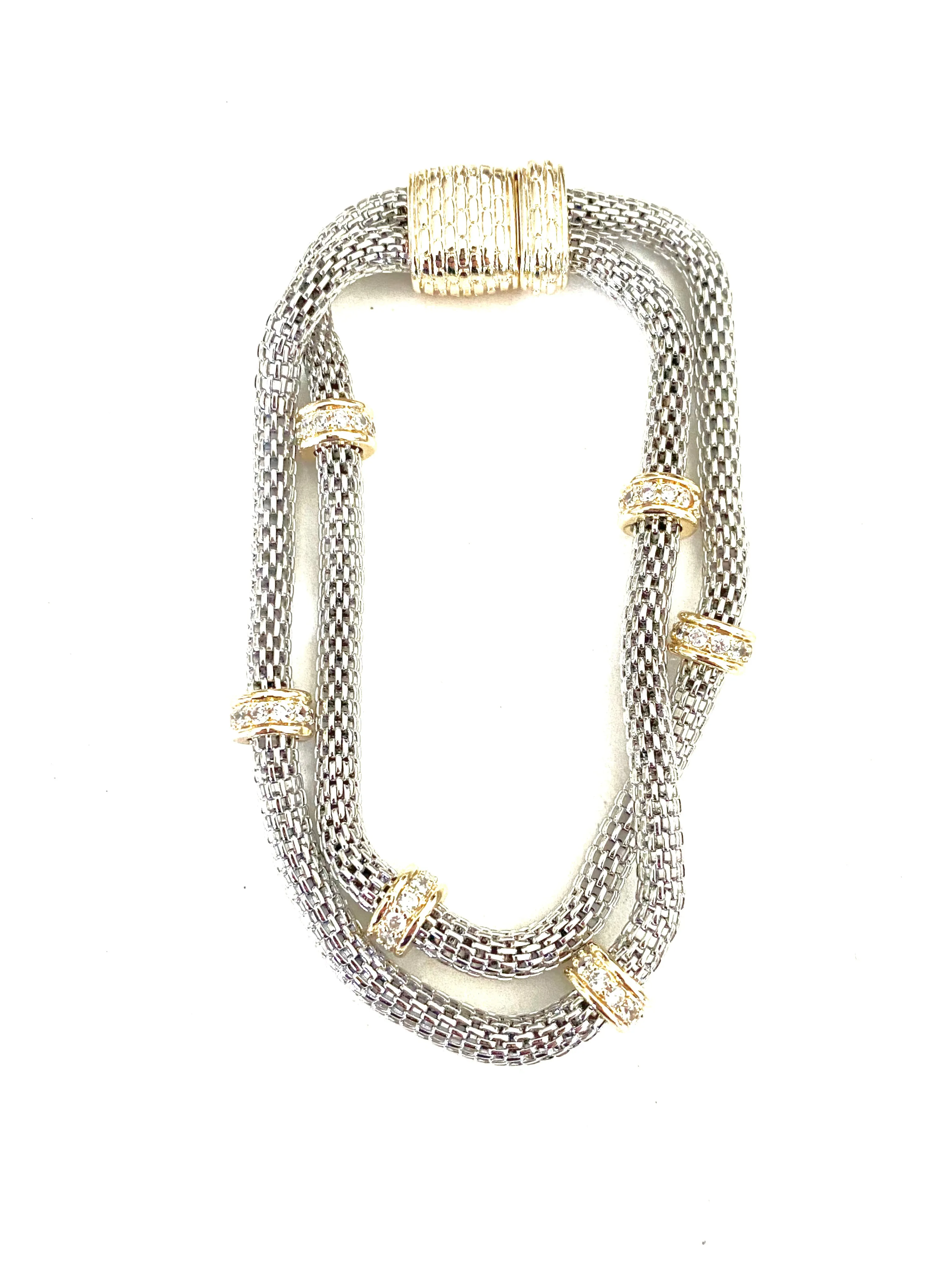 Double Strand Mesh Magnetic Bracelet