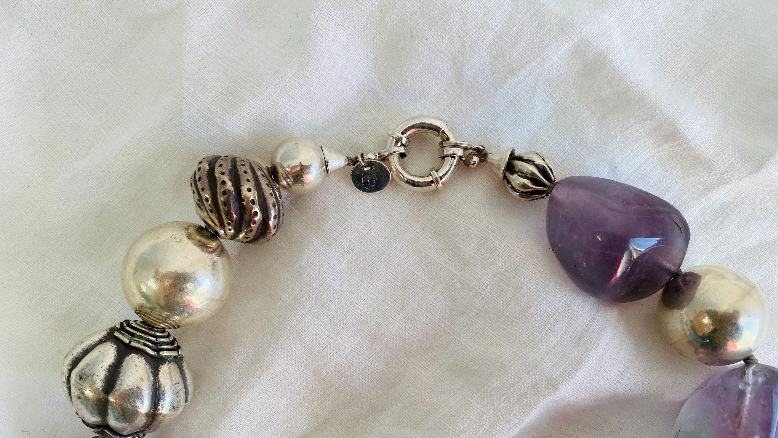 Fluorite & Sterling Silver Necklace.