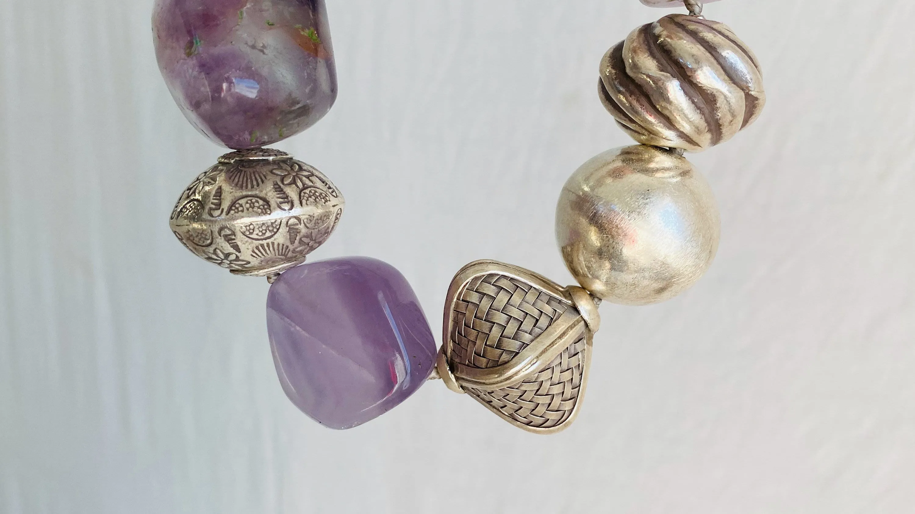Fluorite & Sterling Silver Necklace.