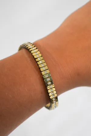 Glitzy gold toned bracelet