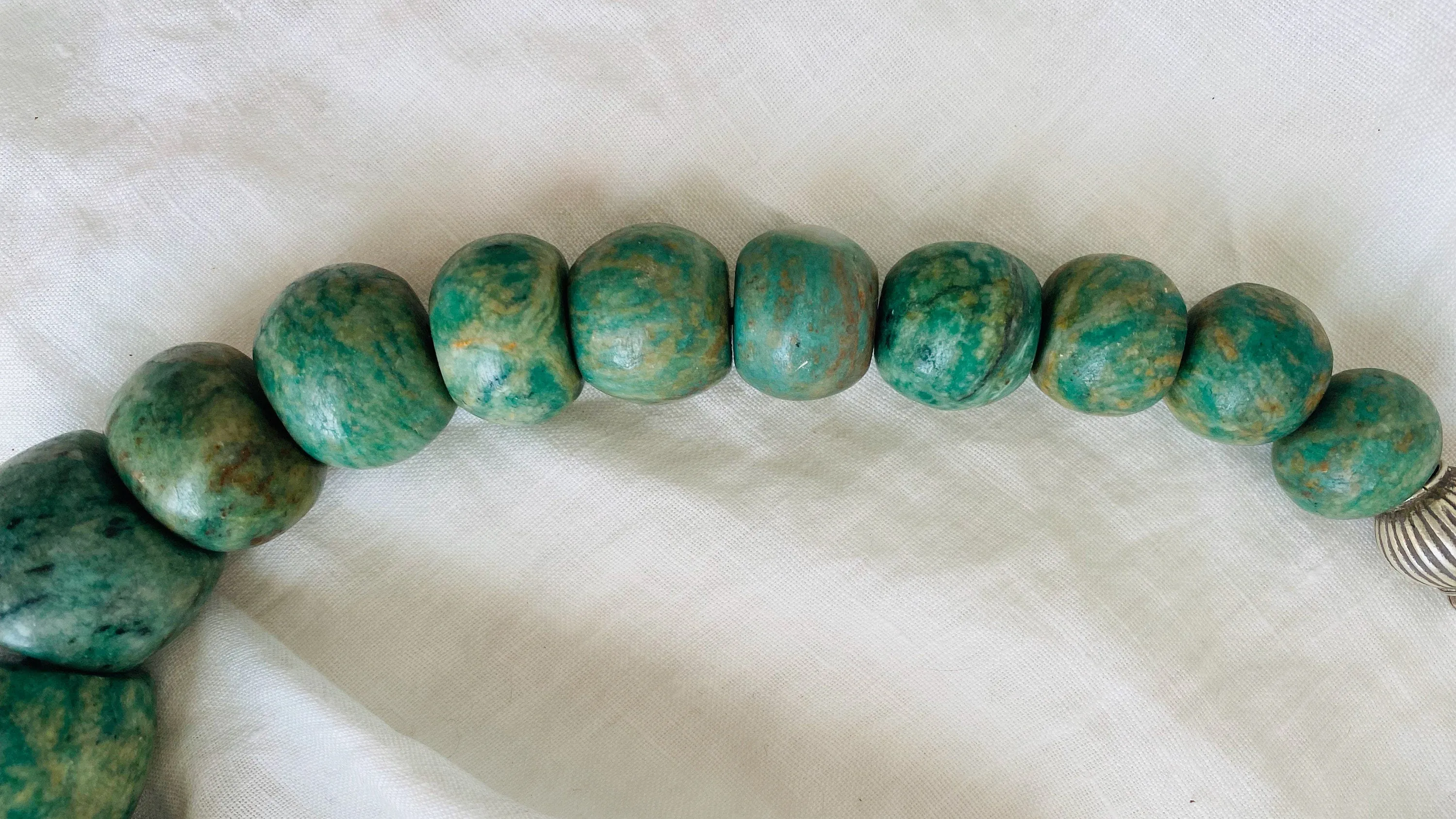 Guatemalita Jade Necklace. Sterling Silver. 1258