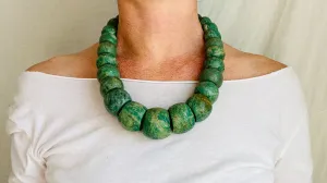 Guatemalita Jade Necklace. Sterling Silver. 1258