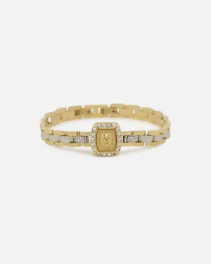 Guess Mainline 16mm Lion Crystal Bracelet Gold