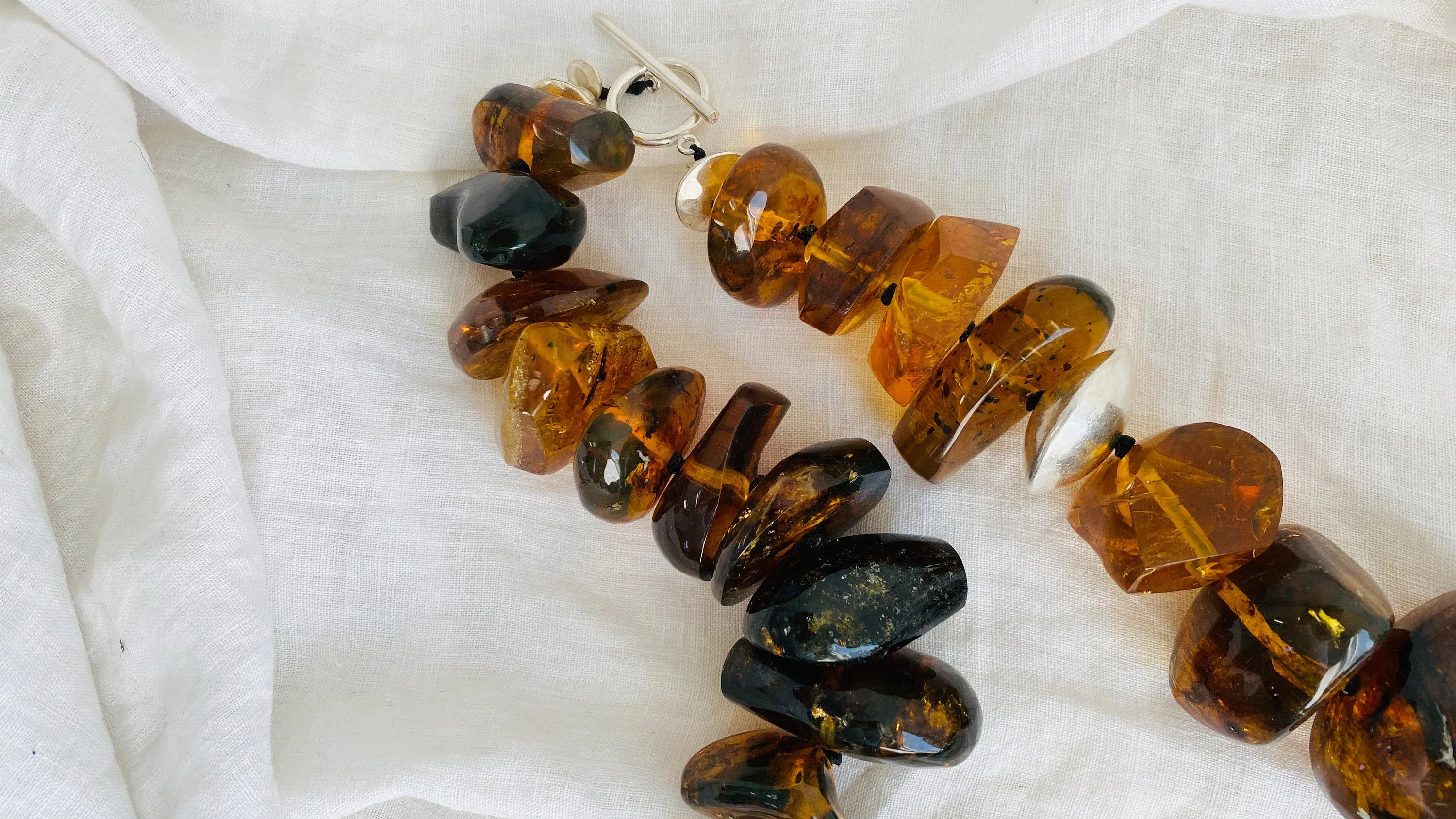 Huge Amber Beaded Necklace. Mexican Amber. Dramatic and Gorgeous!