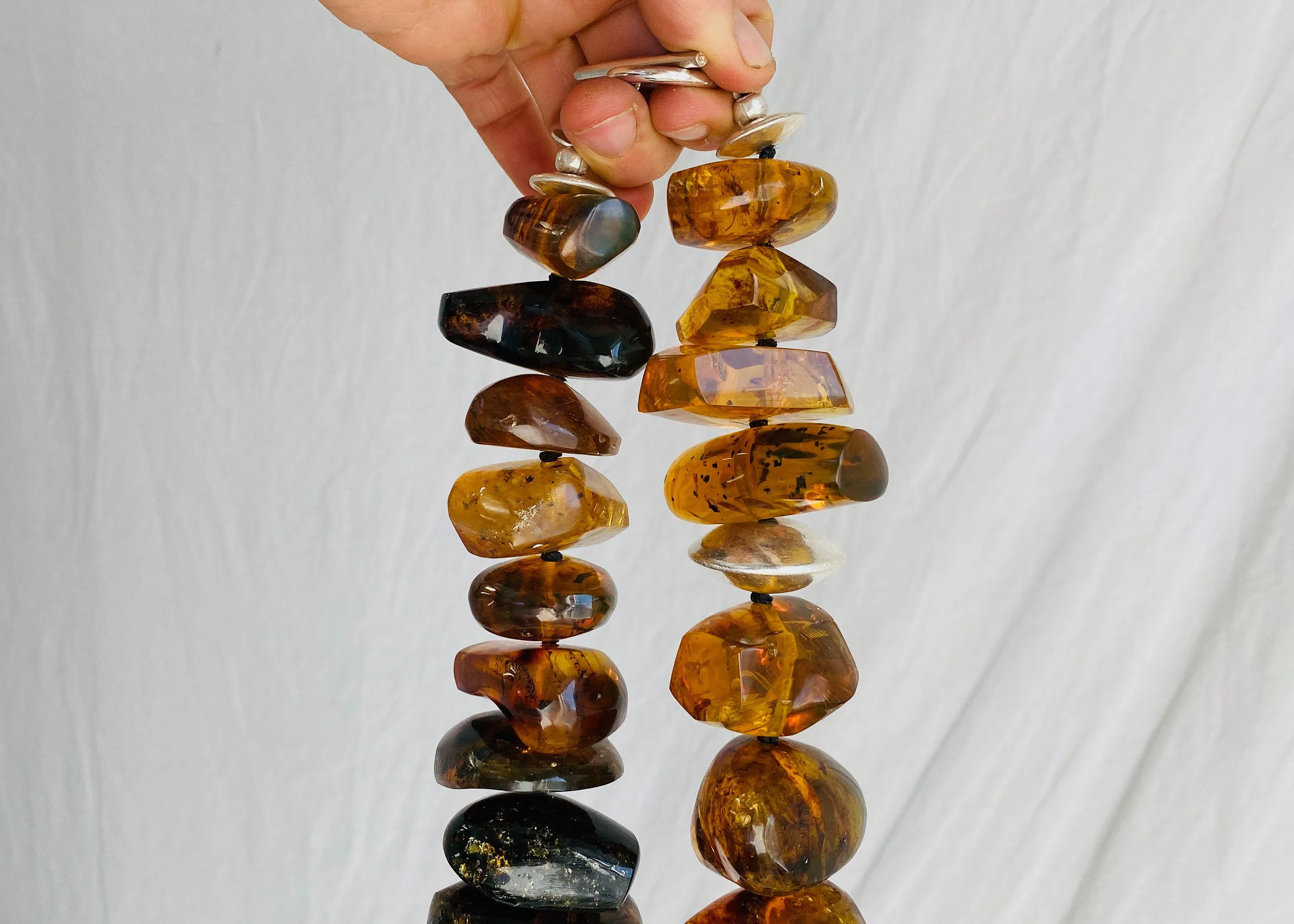 Huge Amber Beaded Necklace. Mexican Amber. Dramatic and Gorgeous!