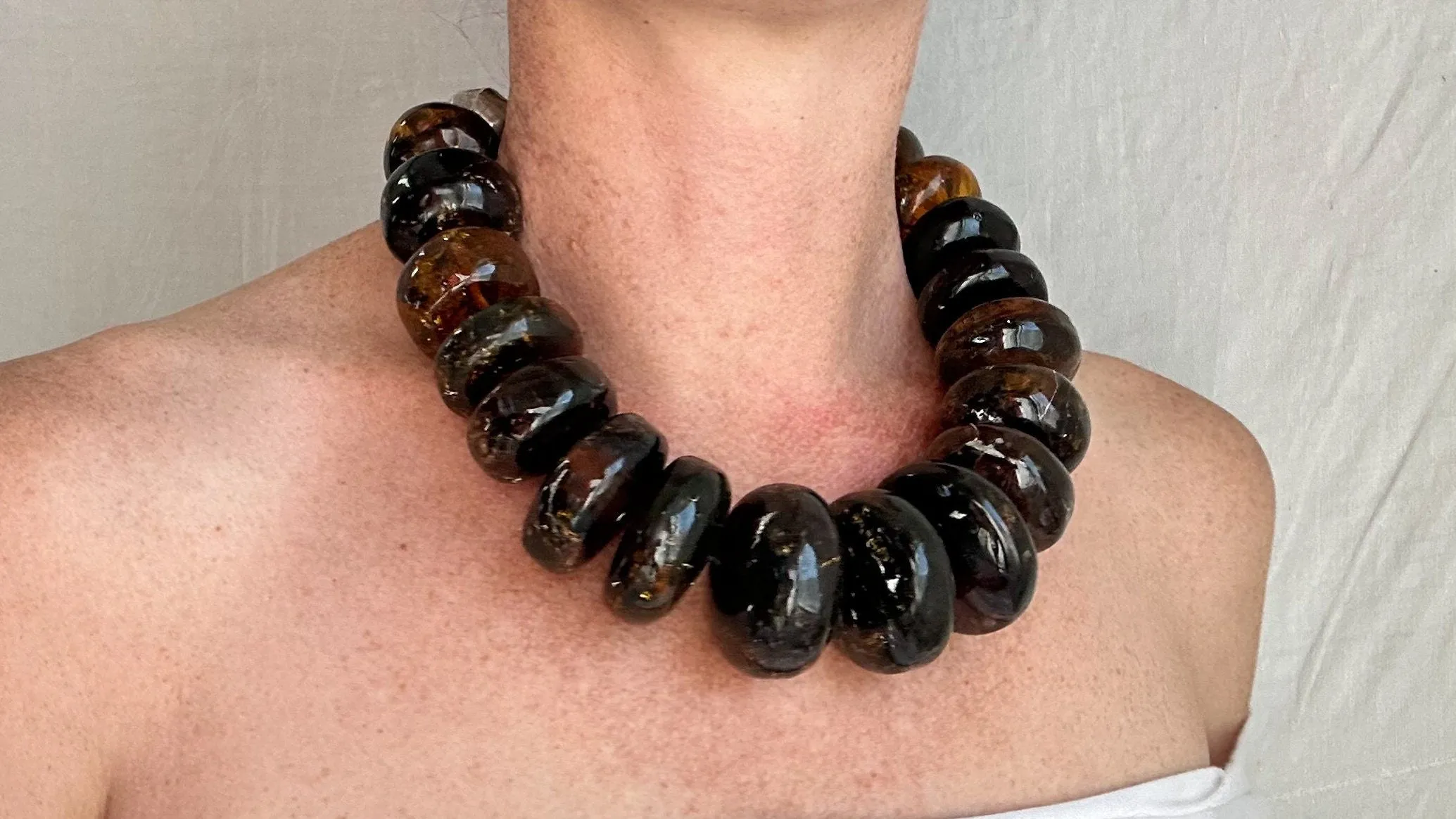 Huge Graduated Amber Necklace. Mexican Amber. Dramatic and Gorgeous! IN COMPLIANCE with Etsy Regulations