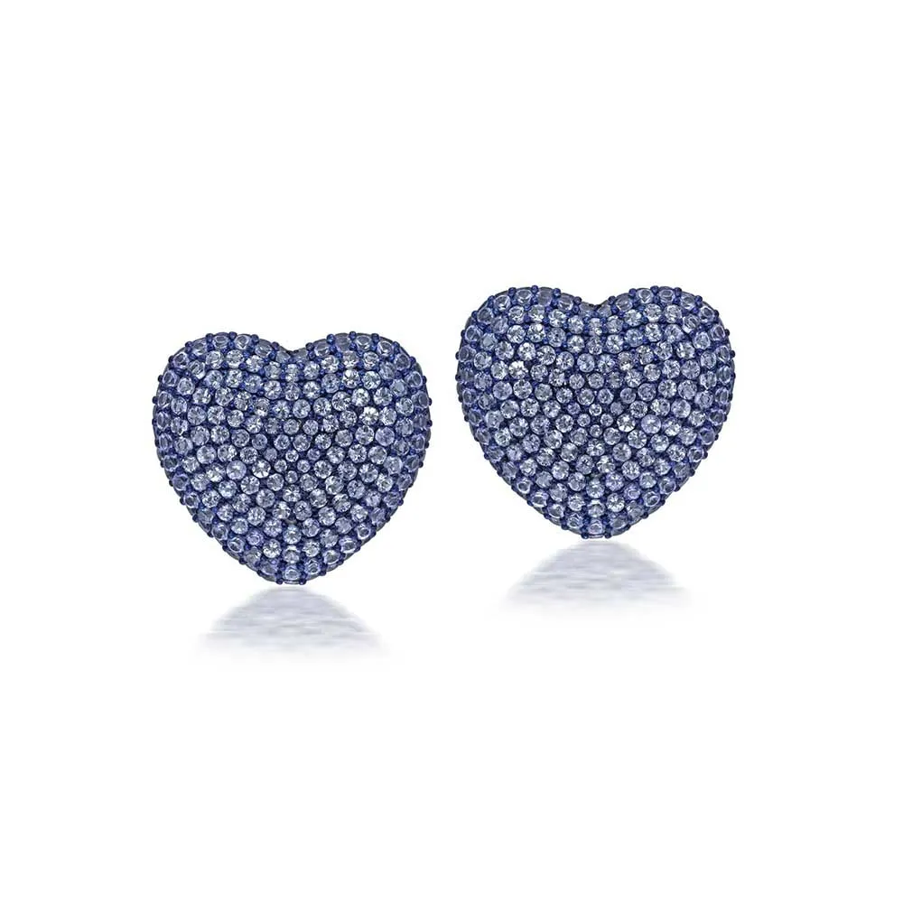 Kaj Fine Jewellery Classic Tanzanite Heart Studs