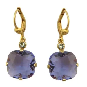 La Vie Parisienne Earrings Swarovski Crystal Popesco 6556G Tanzanite
