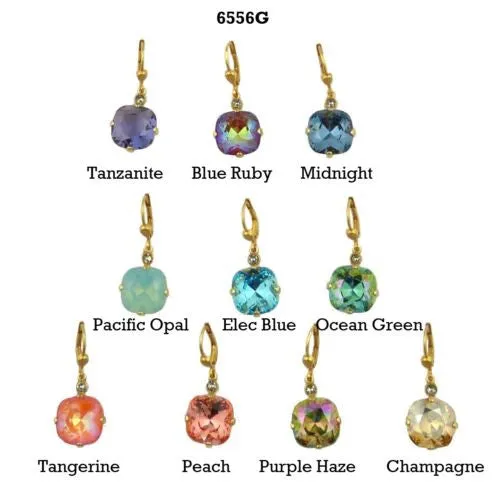La Vie Parisienne Earrings Swarovski Crystal Popesco 6556G Tanzanite