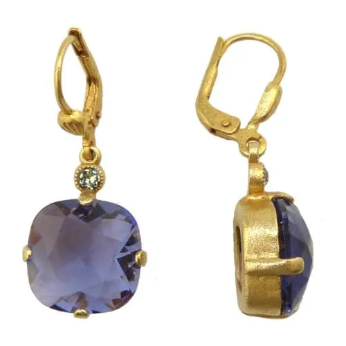 La Vie Parisienne Earrings Swarovski Crystal Popesco 6556G Tanzanite