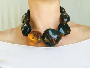 Large Amber Necklace. Mexican Amber.
