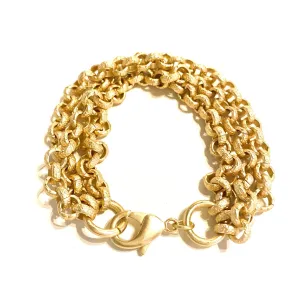 LJ Tabby Textured Gold Bracelet