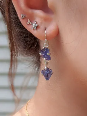Raw Gem Duo Drop Earring