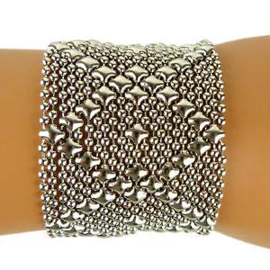 Sergio Gutierrez Liquid Metal Cuff Bracelet B10 7.0 " SG Mesh