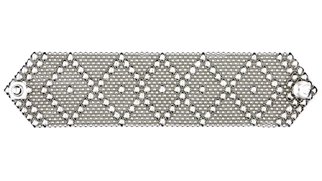 Sergio Gutierrez Liquid Metal Cuff Bracelet B10 7.0 " SG Mesh