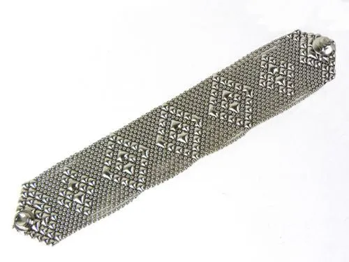 Sergio Gutierrez Liquid Metal Cuff Bracelet TB32 7.5 " SG Mesh