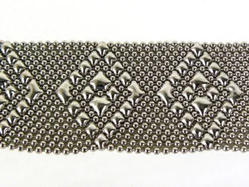 Sergio Gutierrez Liquid Metal Cuff Bracelet TB32 7.5 " SG Mesh