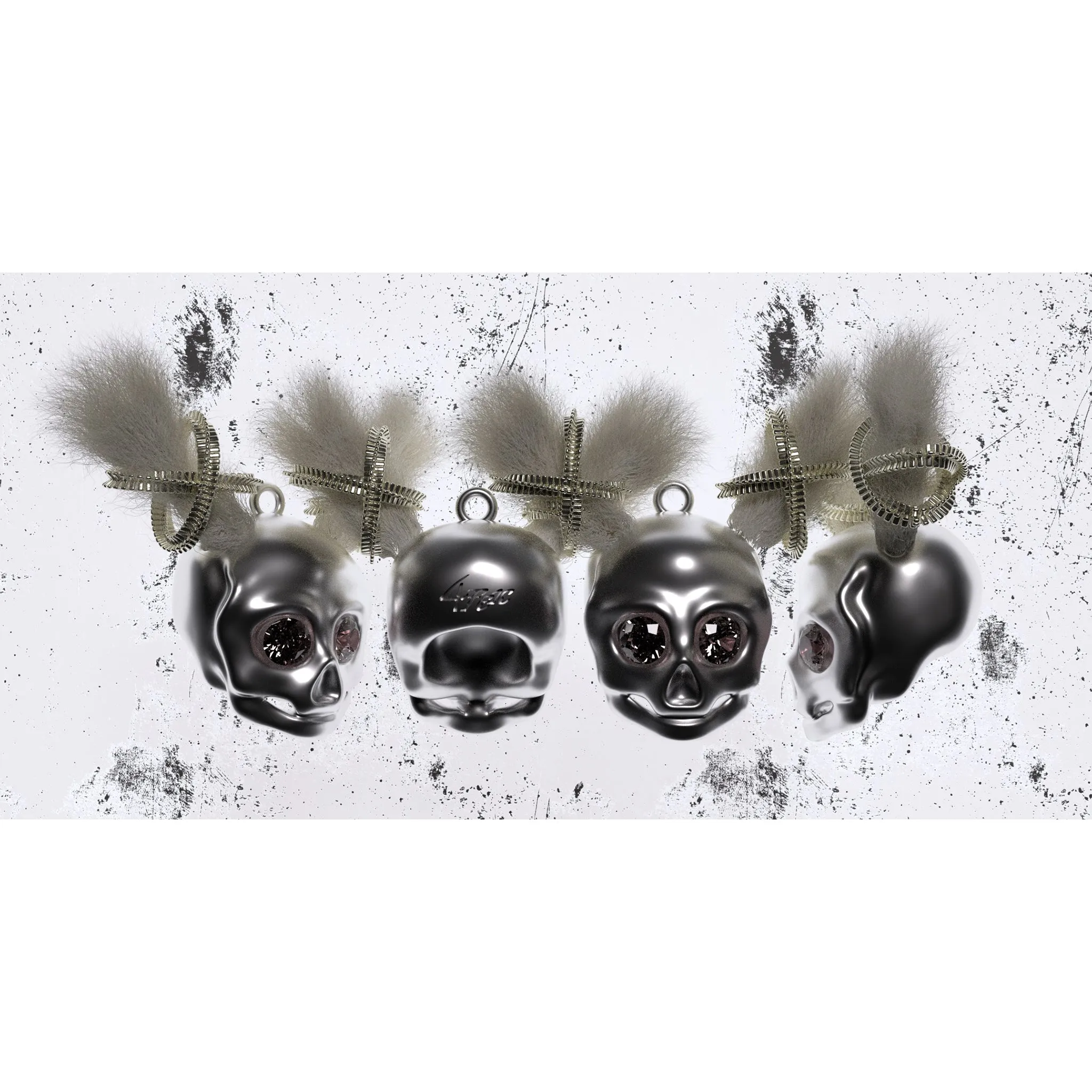 SKULL RABBIT NECKLESS / SILVER
