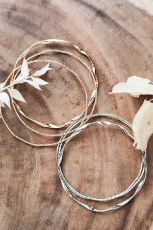 The Elena Wavy Bracelet Set